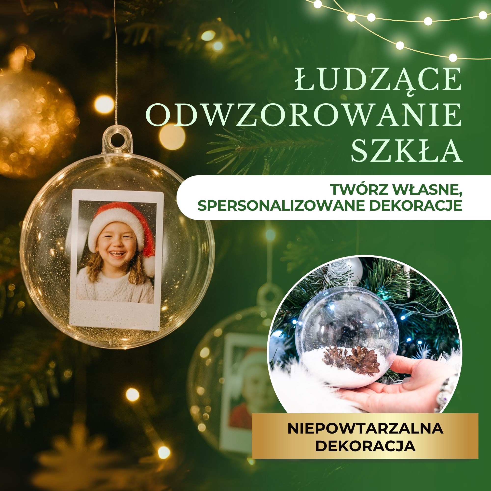 Priehľadná akrylová vianočná guľa 11 cm na dotvorenie S-CA2003