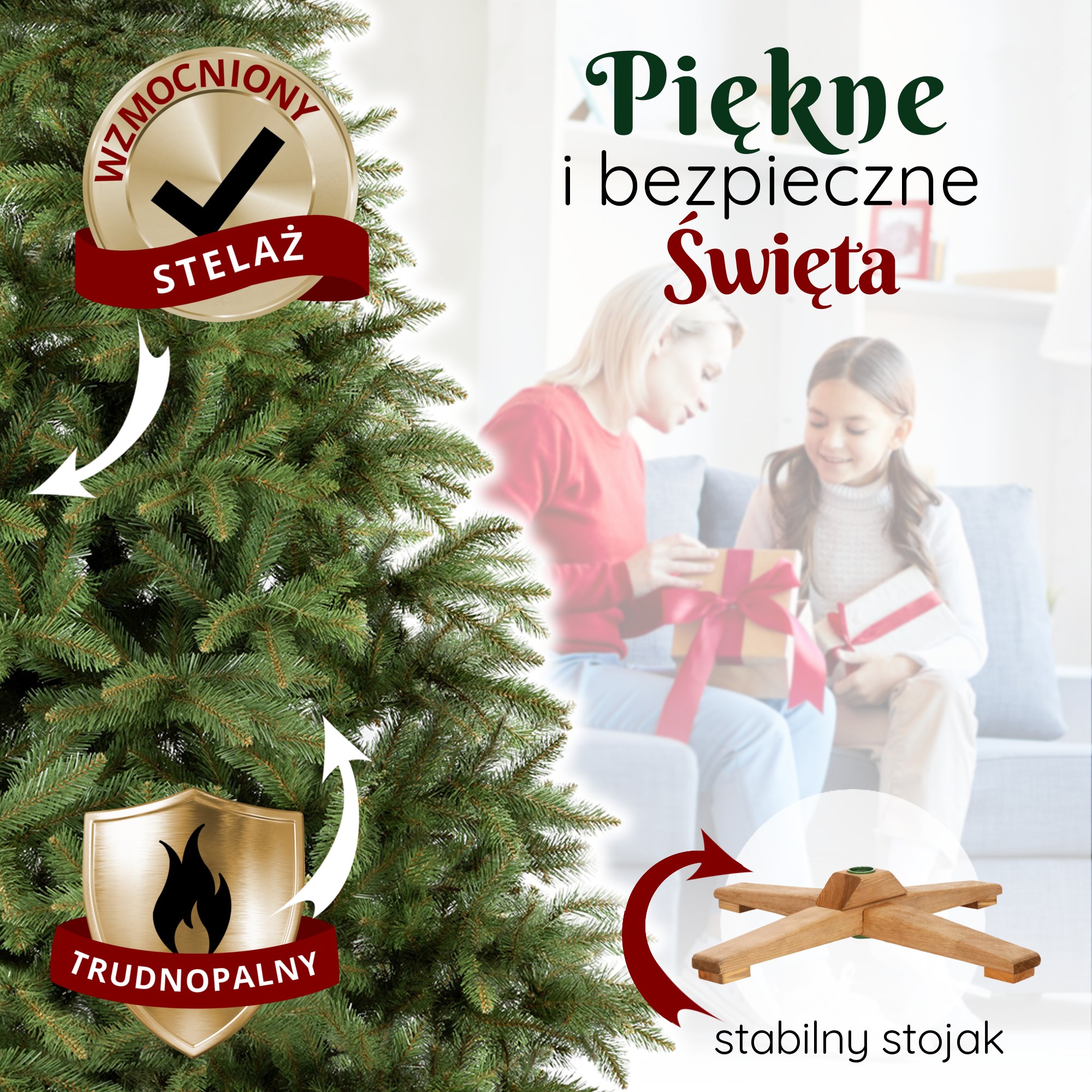 Umelý vianočný stromček 120 cm škandinávsky smrek Premium S-CT0239