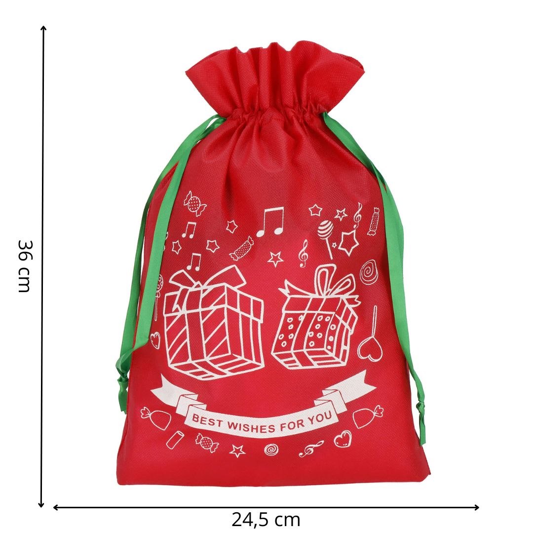 Vianočná darčeková taška so stuhou 35 cm S-CA1319