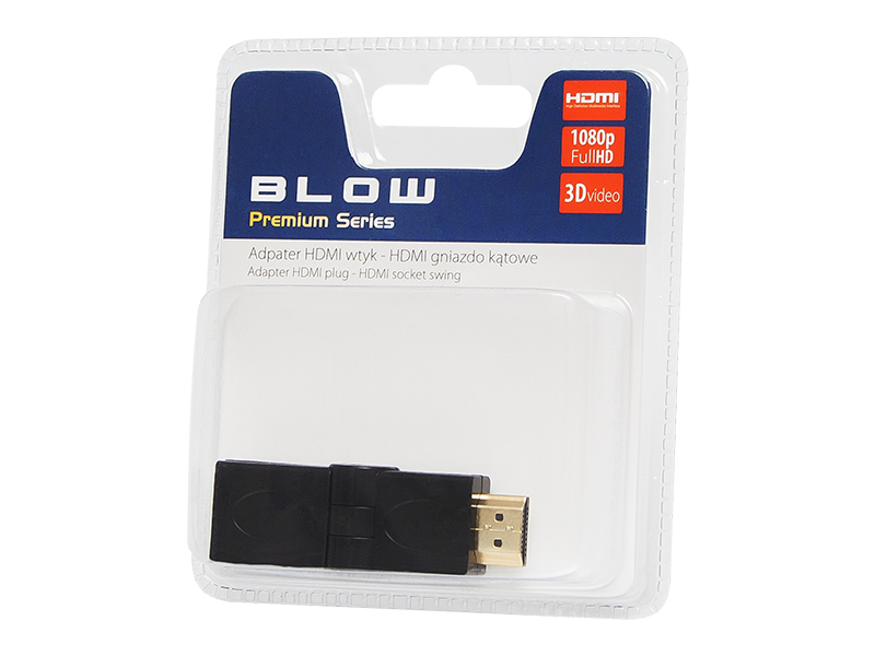 HDMI uhlový adaptér s priechodom 90°