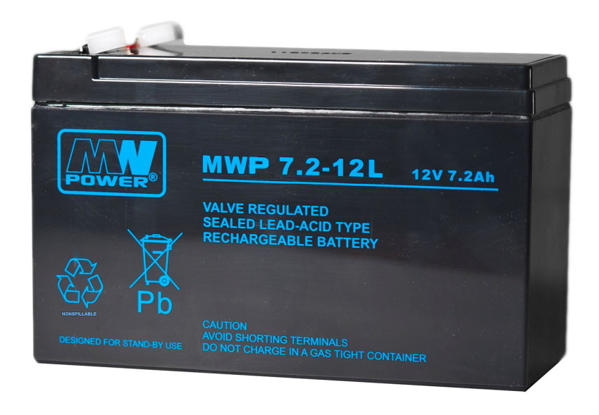 AGM olovený akumulátor 12 V 7,2 Ah MW Power EC-23945