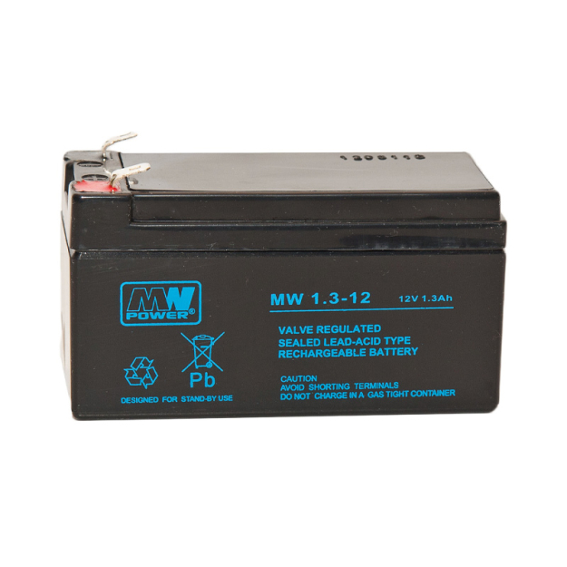 Bezúdržbový olovený akumulátor 12 V 1,3 Ah MW Power EC-24256