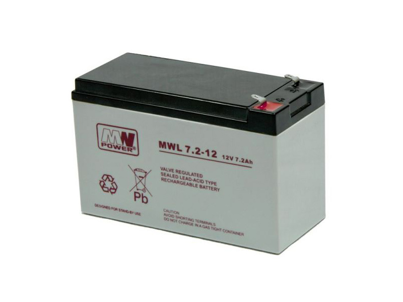 VRLA akumulátor 12 V 7,2 Ah do UPS MW Power EC-09360