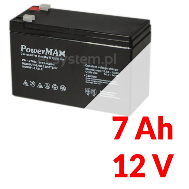 Akumulátor PowerMAX 7 Ah 12 V MaxBat 1270S EC-09741
