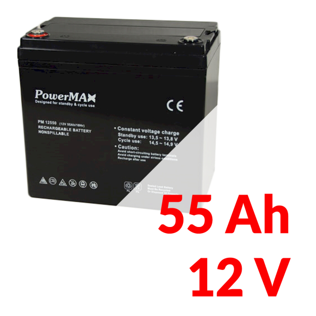 Akumulátor PowerMAX 55 Ah 12 V MaxBat 12550 EC-11672