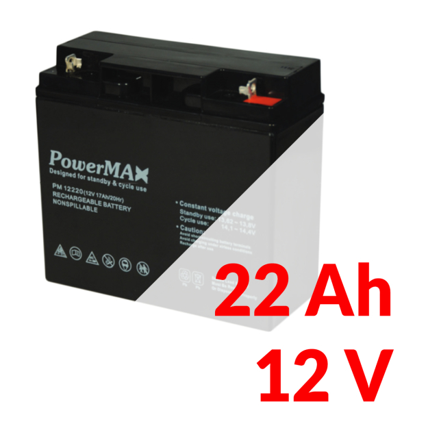 Akumulátor PowerMAX 22 Ah 12 V MaxBat 12220 EC-11218