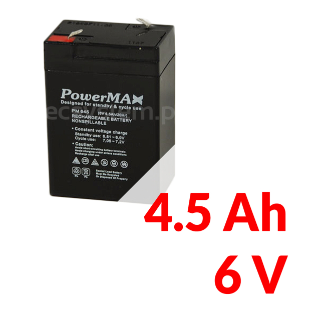 Akumulátor PowerMAX 5 Ah 6 V MaxBat 645 EC-09869