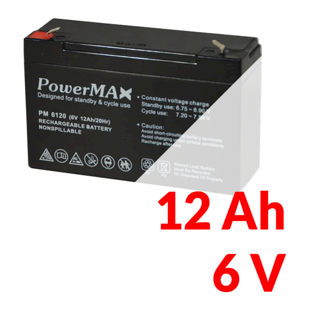 Akumulátor PowerMAX 12 Ah 6 V MaxBat 6120 EC-09870