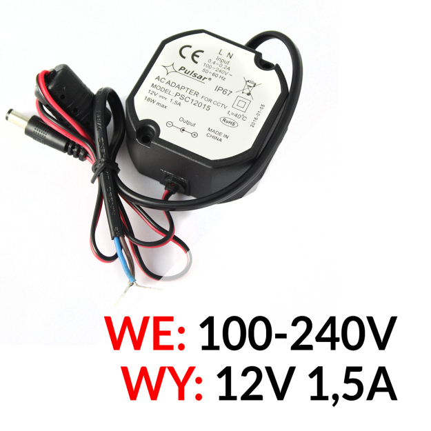 Napájací zdroj 12 V DC 1,5 A Pulsar PSC12015 EC-10377