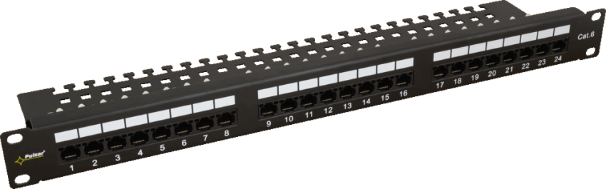 Patch panel CAT6 UTP 24 portov 19" 1U do racku EC-17311