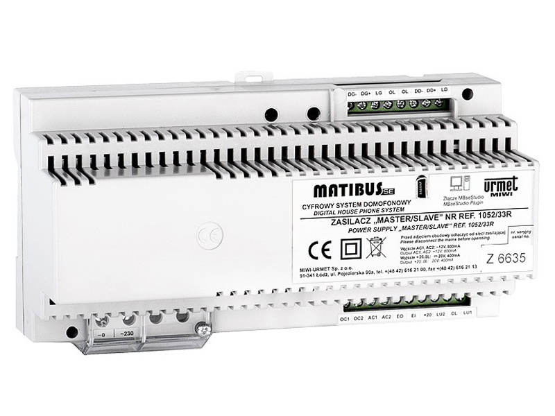 Napájací zdroj Master Miwi-Urmet 1052/33R EC-07560