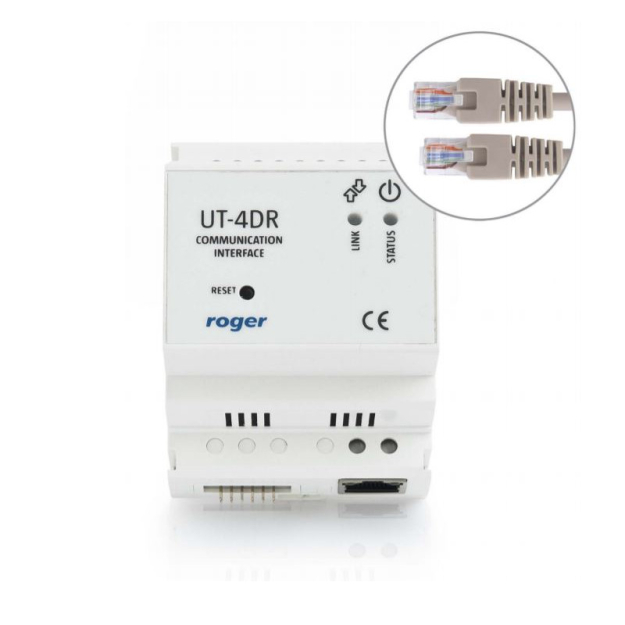 Komunikačné rozhranie RS485/Ethernet pre systém RACS 4 Roger UT-4DR EC-09609