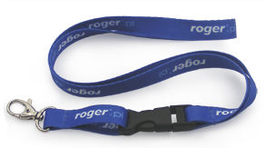 Šnúrka na krk s potlačou Roger EC-09804