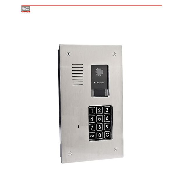 Vonkajší panel domofónu s RFID čítačkou a klávesnicou Laskomex CP-3123R INOX EC-23710