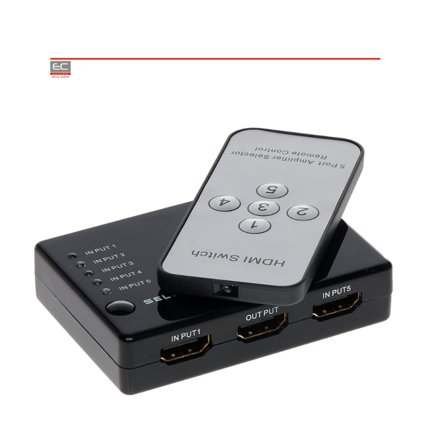 HDMI prepínač HDMI-SW-5/1P EC-48pz