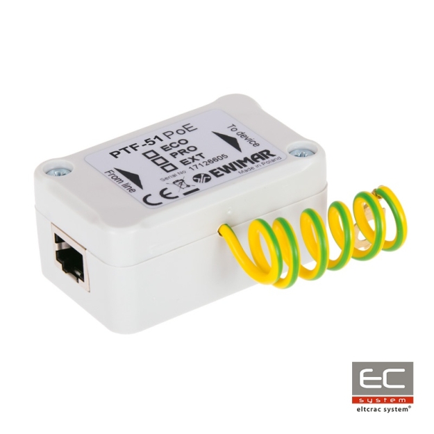 Prepäťová ochrana LAN/Ethernet PoE PTF-51-EXT EC-23444
