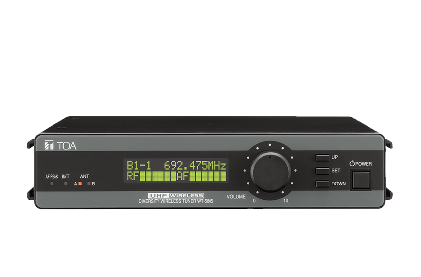 TOA WT-5805 bezdrôtový prijímač pre mikrofón UHF 64 kanálov EC-21938