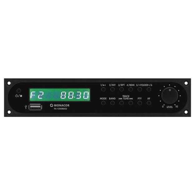 FM/AM tuner modul s RDS, USB a MP3 do PA zosilňovača Monacor PA-1200RDSU EC-28182