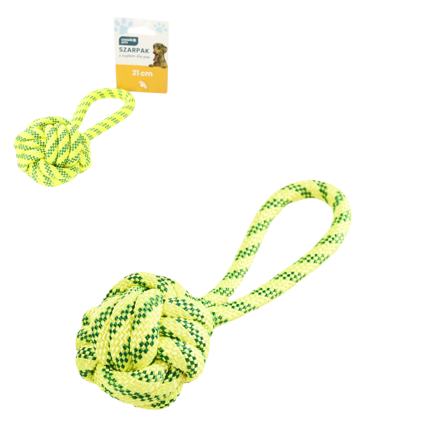 Lanová hračka pre psa s uzlom 21 cm CH-PET9653