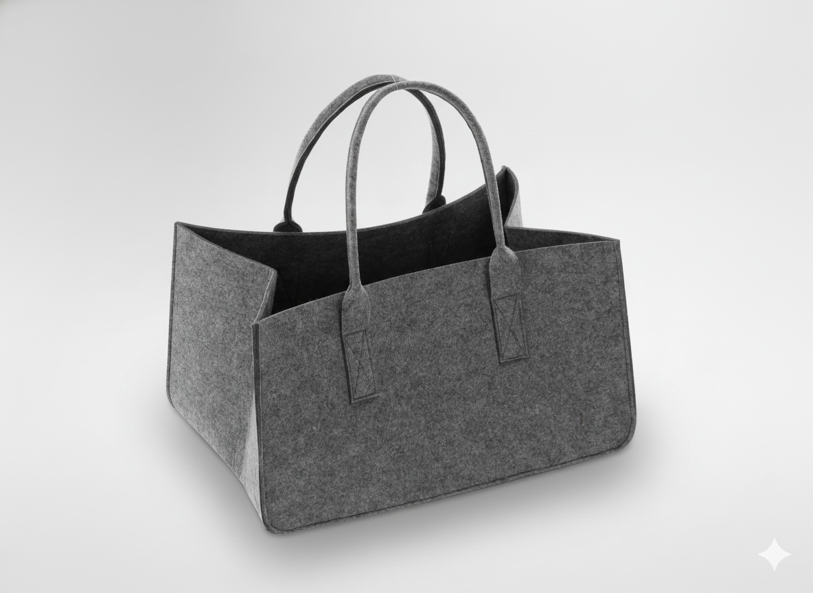 Filcová taška na drevo ku krbu 50 × 27 × 34 cm CH-KOM5820