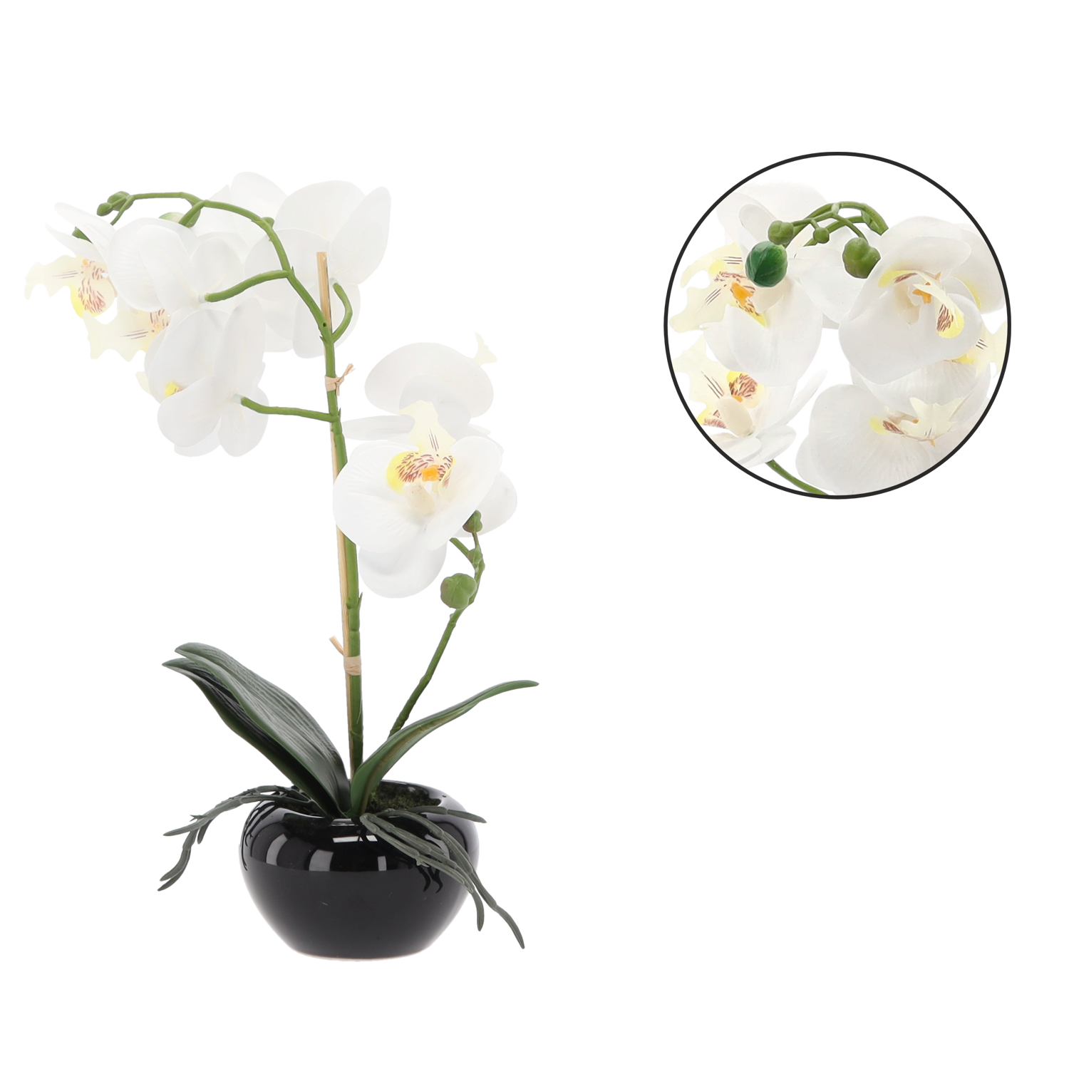 Umelá orchidea biela 30 cm CH-HID4795