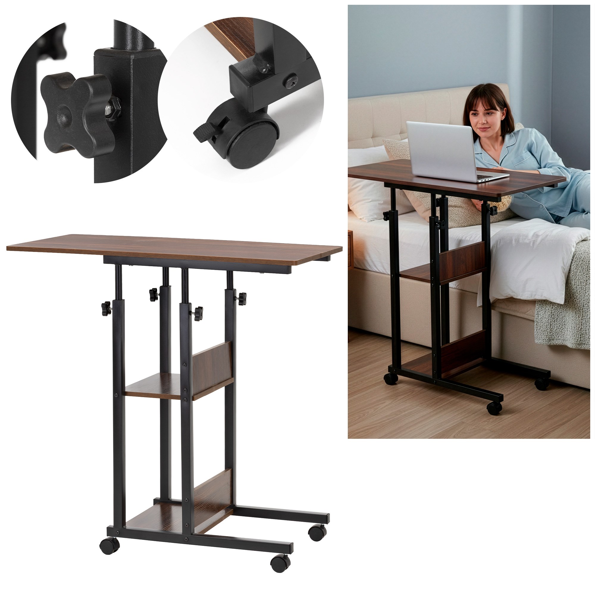 Springos HF0061 MOBILNÝ PÍSACÍ STÔL 73-85 X 40 X 80 CM