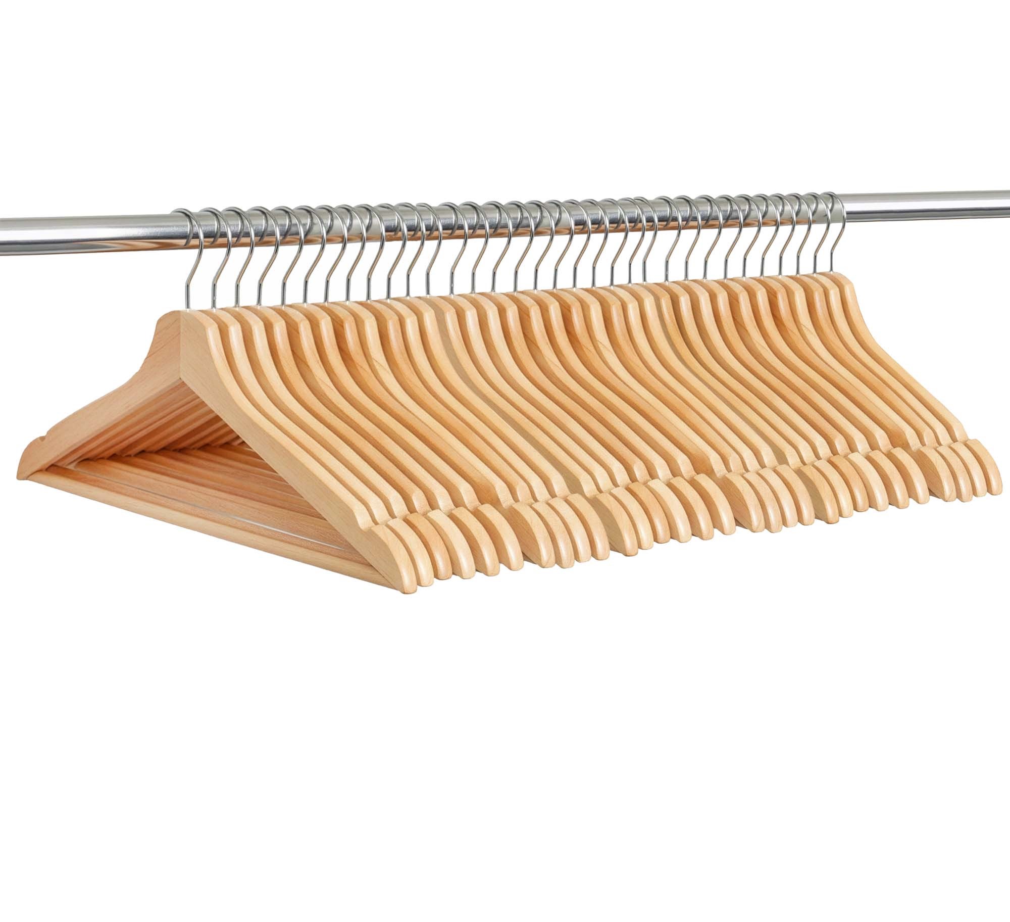 Drevené vešiaky na oblečenie 30 ks S-HG0086
