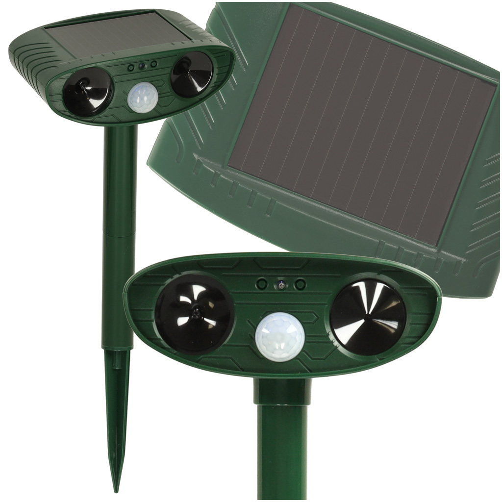 Solárny ultrazvukový odpudzovač zvierat so senzorom pohybu ik-KX4063