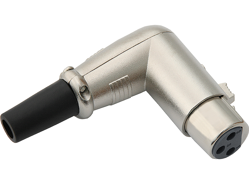 BLOW XLR konektor 3P pre mikrofón s uhlovým káblom
