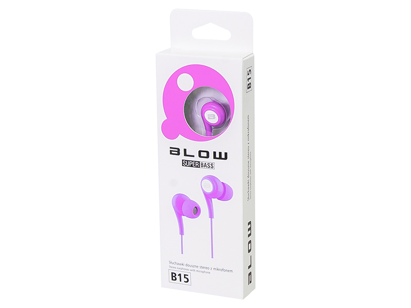 BLOW Slúchatká do uší B-15 ružové