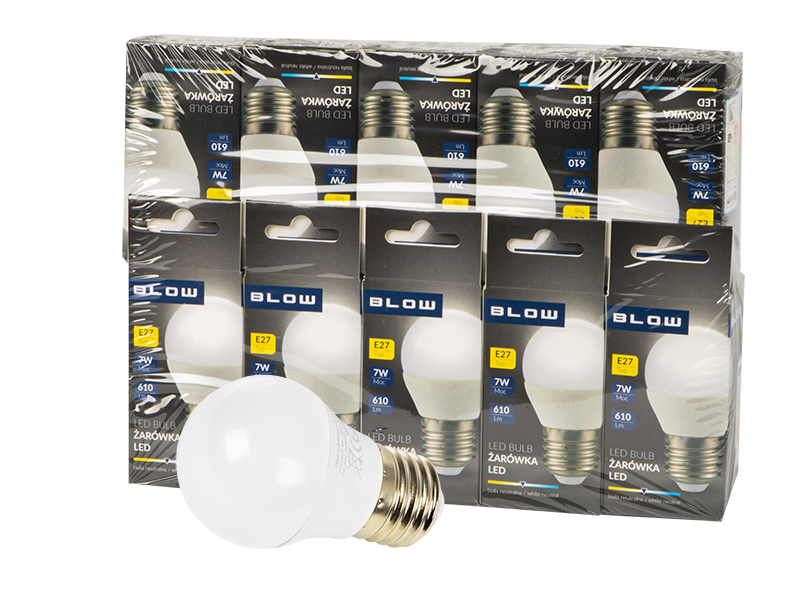 žiarovka LED E27 G45 ECO 7W neut,10ks