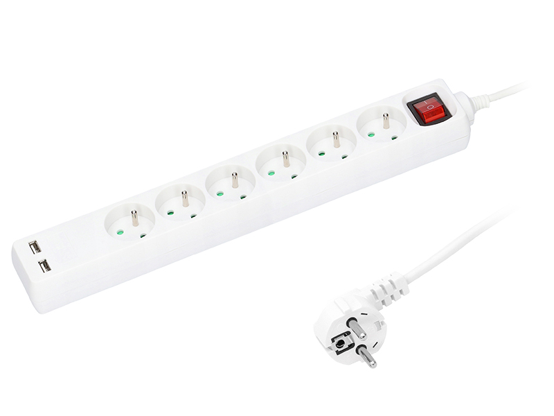 Plastrol Predlžovačka s USB 5m PS-670WS