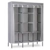 Látková skriňa s policami Massido - sivá