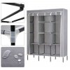 Látková skriňa s policami Massido - sivá