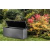 Záhradný box 390L čierno-sivý 143 x 57 x 53,5 cm