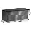 Záhradný box 390L čierno-sivý 143 x 57 x 53,5 cm