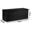Záhradný box 390L čierny 143 x 57 x 53,5 cm