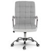 Kancelárske kreslo Benton zo sivej a bielej látky