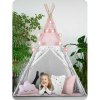 Teepee stan pre deti s girlandou a svetlami Nukido - ružový