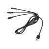 USB kábel 3v1 micro USB, USB-C, Lightning 100 cm L-RB-6005-100-B