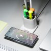 Stolná LED lampa s indukčnou nabíjačkou (biela)