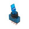 Páčkový prepínač ASW-14D 3pin modrý PRK0016C