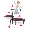 Fitness trampolína s držadlom 127 cm Neo-Sport - šesťhranná červená