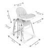 Detská jedálenská stolička  Belo sivá