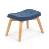 Kreslo s podnožkou modré
