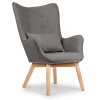 Kreslo s podnožkou Norse šedé