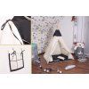 Detský teepee stan s podložkou a vankúšmi čierny 120 × 100 × 180 cm S-TIP11