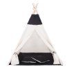 Detský teepee stan s podložkou a vankúšmi čierny 120 × 100 × 180 cm S-TIP11
