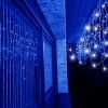 Vianočné LED cencúle 300 LED, modrá + studená biela, 12 m, IP44 S-CL0318