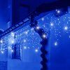 Vianočné LED cencúle 300 LED, modrá + studená biela, 12 m, IP44 S-CL0318
